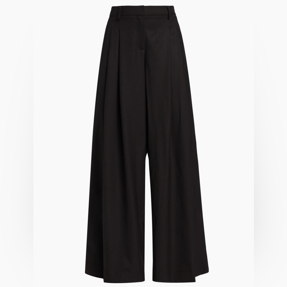 TWP New Didi Twill Wide-Leg Pants in Chocolate, size 6